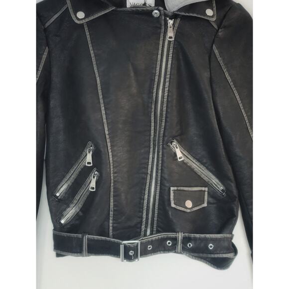 NWT Vigoss Black Faux Leather Moto Jacket - Medium - Picture 9 of 10
